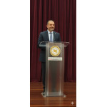Pleksi kürsü önü buzlu kaplı modelimiz