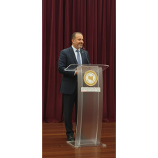 Pleksi kürsü önü buzlu kaplı modelimiz