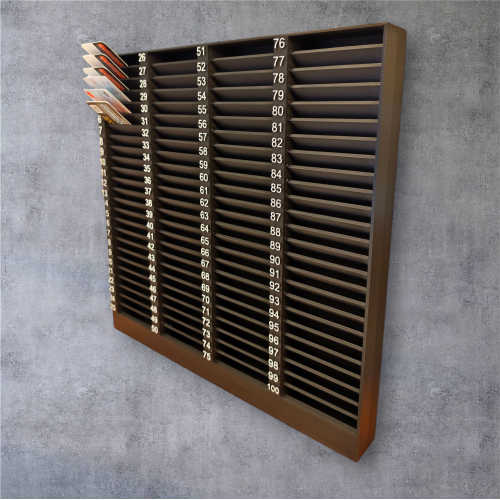 Dikey Kimlik Dizme Standı 100' lük Duvara Montaj 