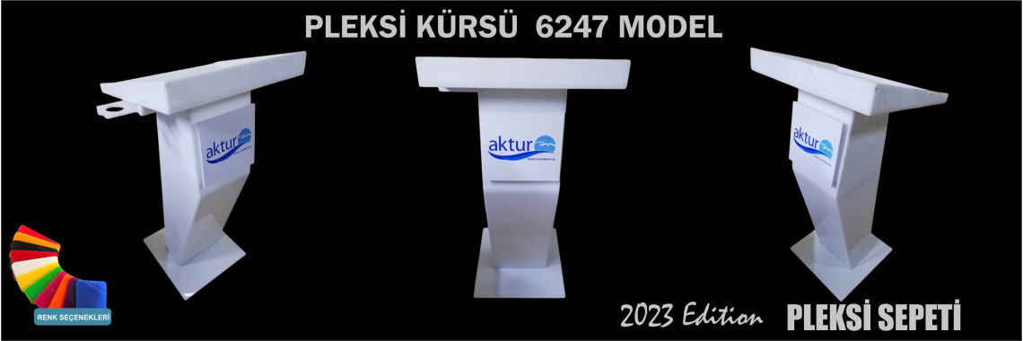 Pleksi Kürsü Beyaz