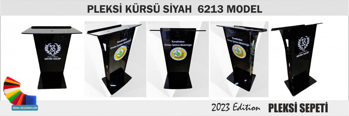 Pleksi Kürsü Siyah